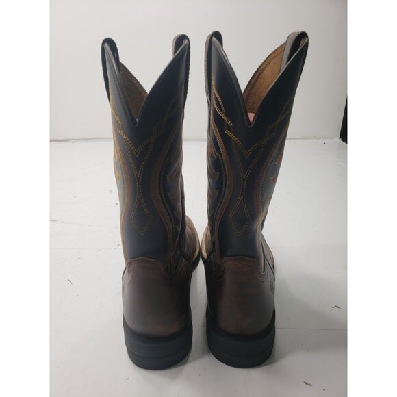 Ariat 10029689 Men\'s Amos Full-Grain Leather Square Toe Western Boots Size 9.5D